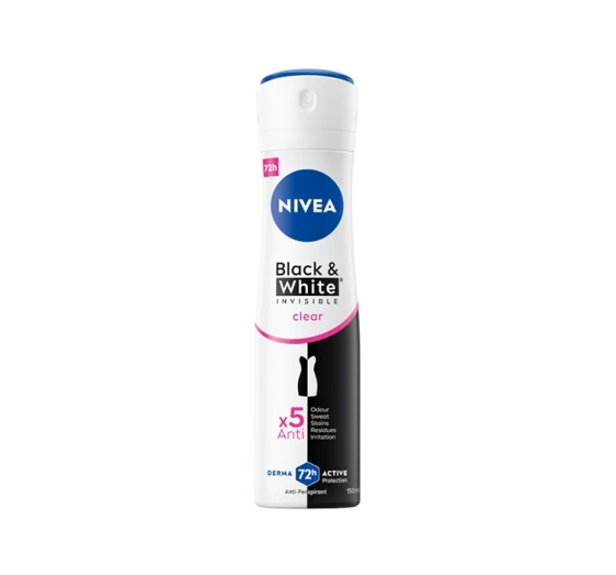 NIVEA Black&White Invisible Clear antyperspirant w sprayu dla kobiet 150 ml