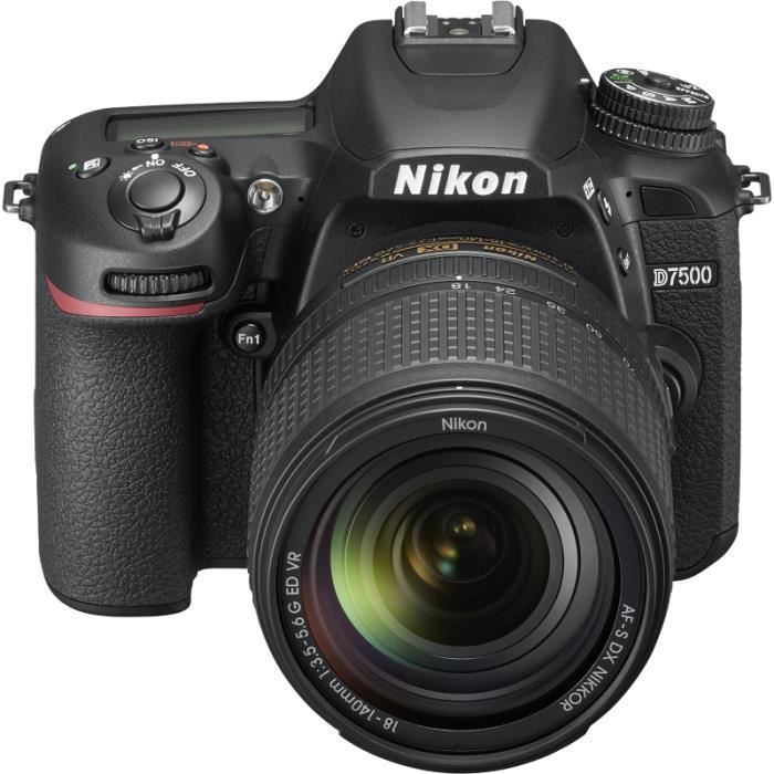 Nikon D7500 + 18-140 mm VR-speilreflekskamera - NIKON - CMOS - 4K/UHD-video - Bluetooth
