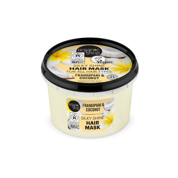 Mascarilla facial sedosa de Organic Shop con frangipani y coco, 250 ml