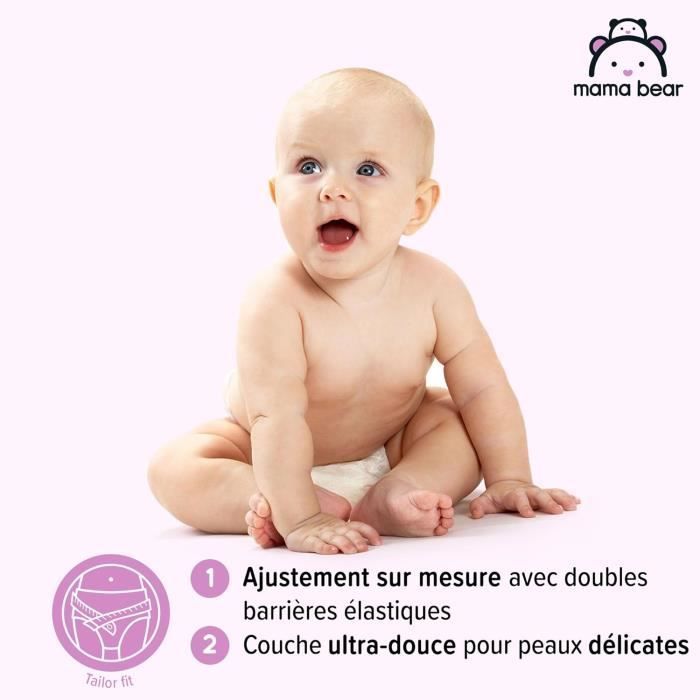 Merk A - Mama Bear Ultra Absorberende Babyluiers Maat 5 10-16 kg Wit 152 Stuks 2 verpakkingen van 76 - MAANDVERPAKKING