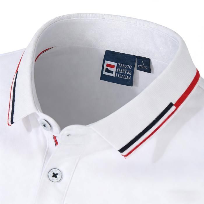 Men's Short Sleeve Slim Fit Polo Shirt, White, L