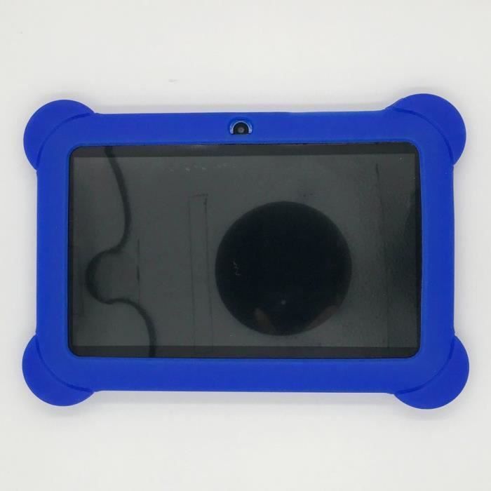 Tableta infantil Q88 de 7 pulgadas, 512 MB + 4 GB - 8 GB, 30 W + 30 W con funda de silicona.