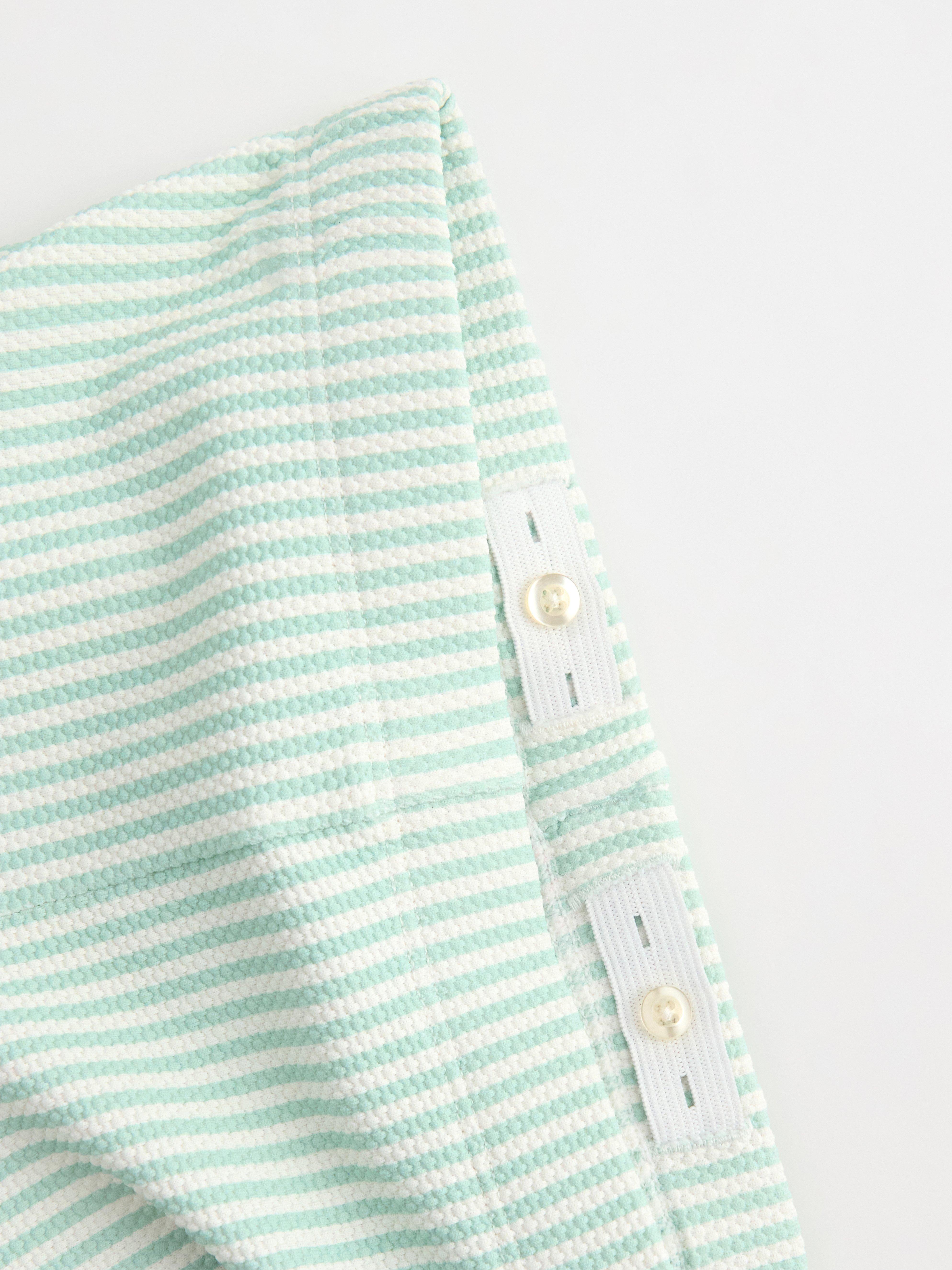 Badbyxor med krinklad struktur Light Dusty Turquoise