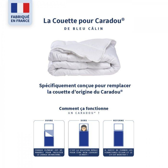 Piumino per bambini di peso medio per il set di biancheria da letto Caradou® - 90x190 cm - BLU CALIN