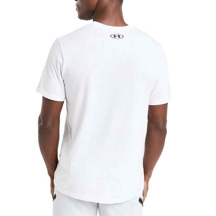 Camiseta de hombre - Under Armour - UA GL Foundation - blanca - manga corta - logo estampado