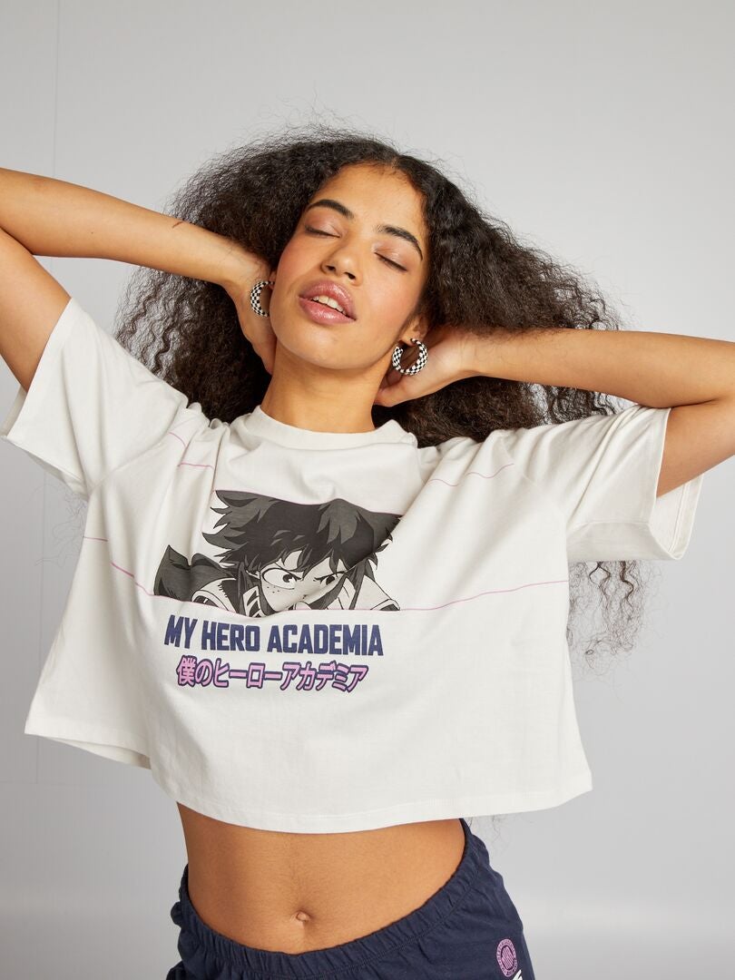 'My Hero Academia' T-shirt + pyjamabroekje - 2-delig - BEIGE