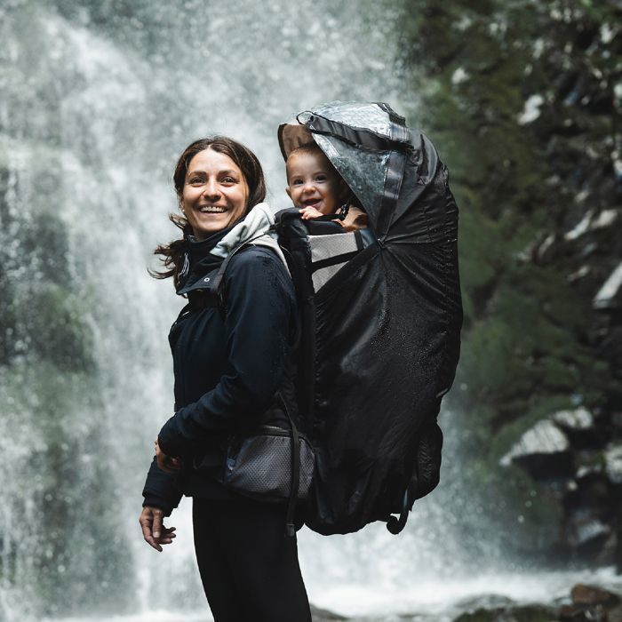 Mantellina antipioggia per marsupio Babymoov Moov & Hike - Copertura completa - 3 finestre
