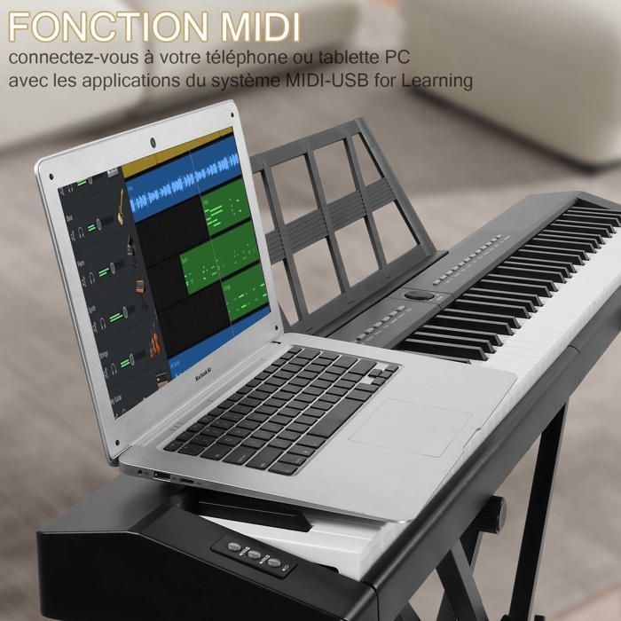 Pianoforte - LALAHO - pianoforte digitale a 88 tasti con funzioni MIDI e Bluetooth, borsa per il trasporto
