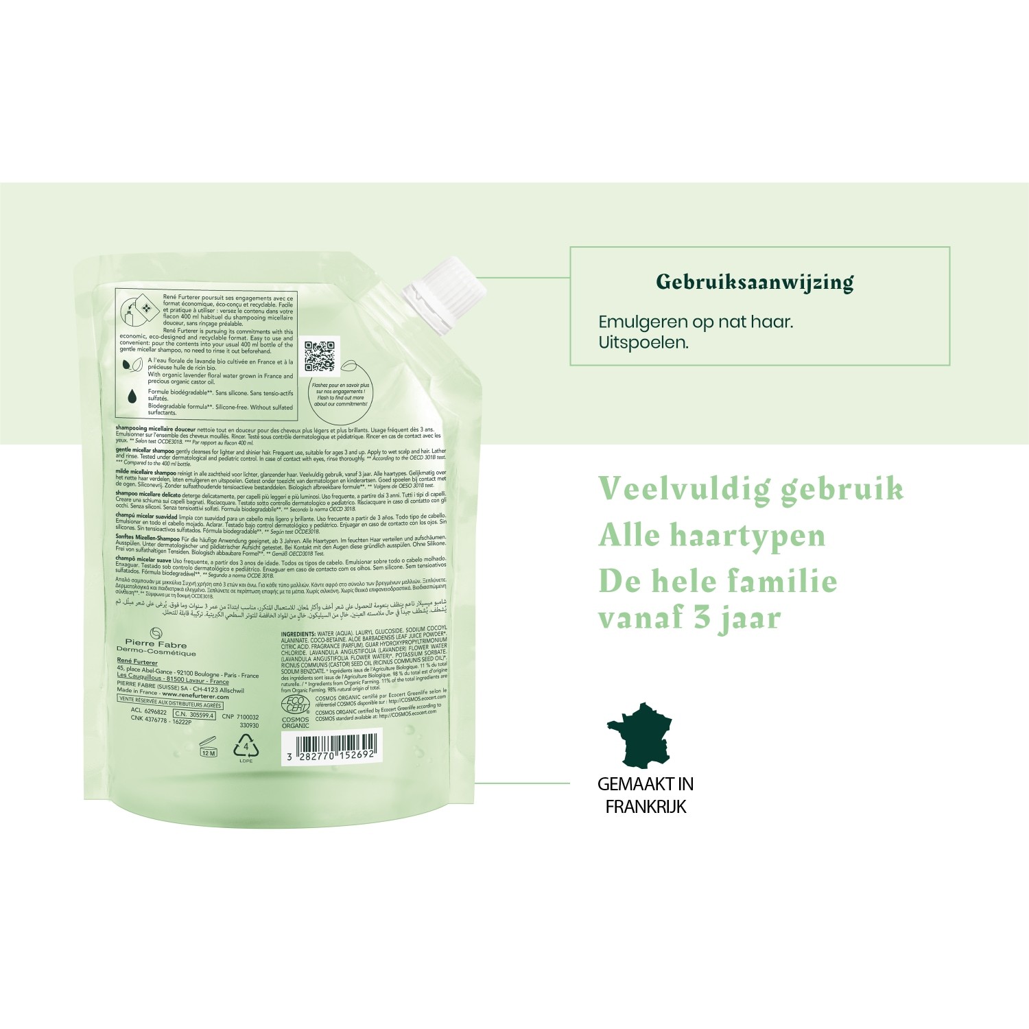 René Furterer Naturia blagi micelarni šampon - 400 ml