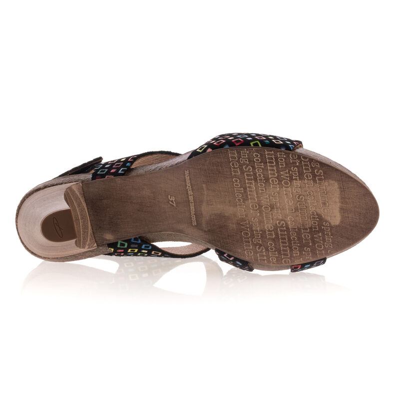 Mehrfarbige Damen-Sandalen / Zehenfreie Schuhe
