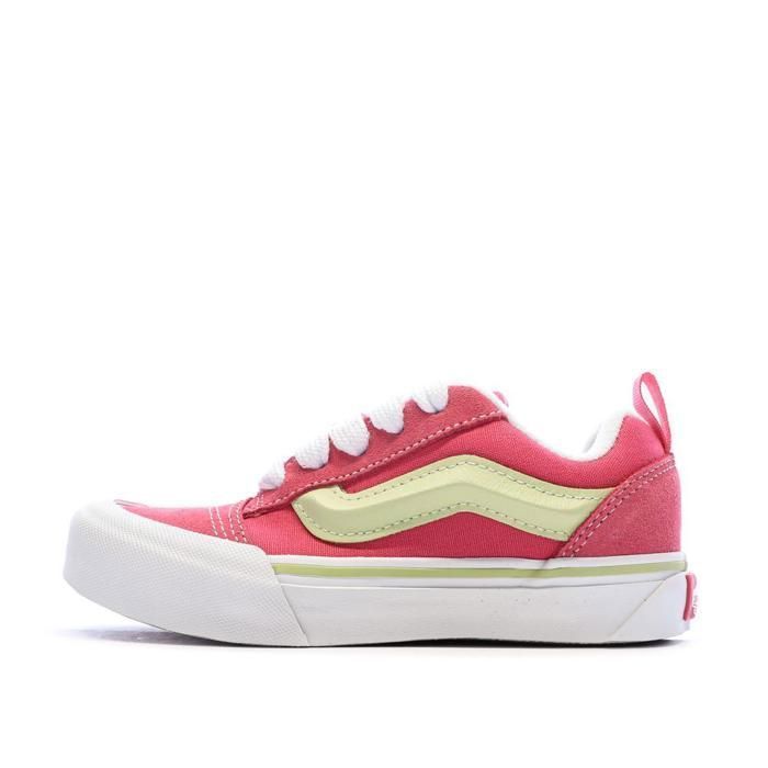 Scarpe da ginnastica Vans Knu rosa/gialle per ragazzi/ragazze