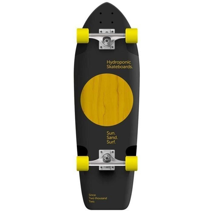 Skate Cruiser - HIDROPÔNICO - Quadrado Preto/Amarelo - 31,5 polegadas - Unissex - 4 rodas