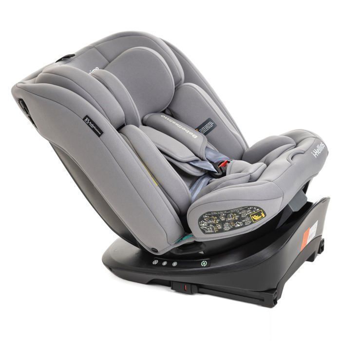 BEBELISSIMO - Siège auto Isofix - pivotant 360 ° -  40-150cm - (0-36kg) - Hellios - gray -R129 i-size