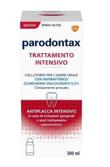 PARODONTAX Parodontax mondspoeling chloorhexidine 0,2% 300 ml tegen tandplak