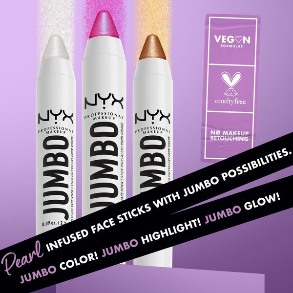 NYX Professional Makeup 01 Coconut Cake rozjasňovač Jumbo tyčinka 2,7 g