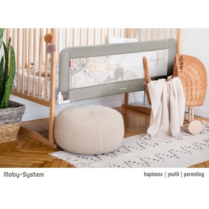 Baby Bed Rail 0-18 Months Foldable Protective Barrier, Stable and Durable Cover Dimensions: 145 x 40 cm
