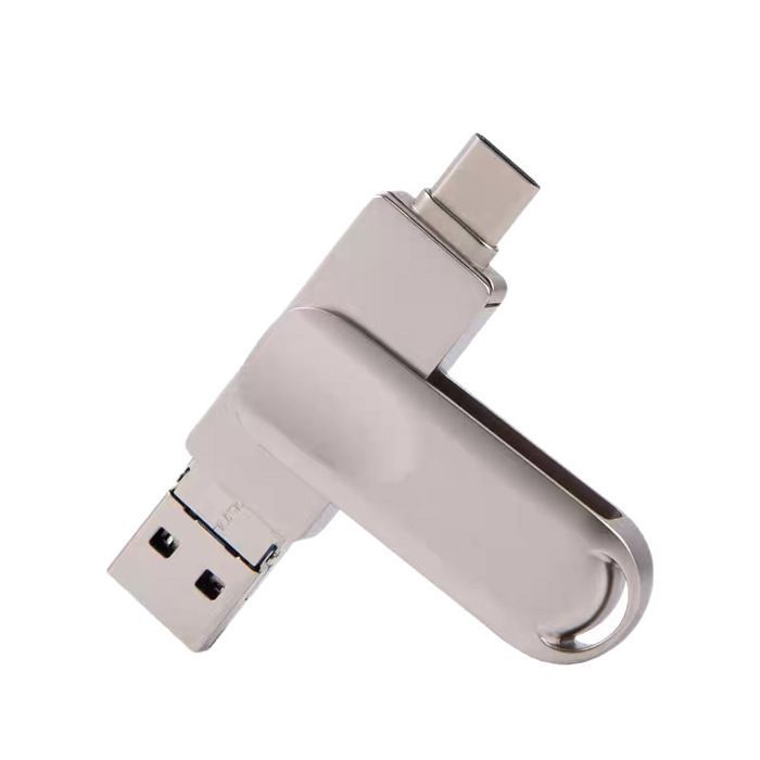 Clé USB rotative 4-en-1 512 Go (USB 3.0, Lightning, USB‑C, Micro‑USB) – PASHASHOP
