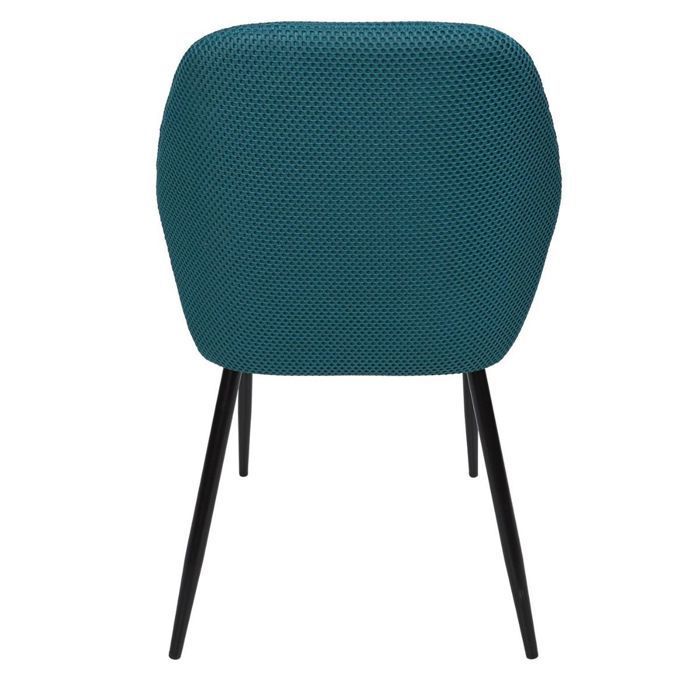 Juego de 4 sillas de comedor azules con tejido de malla texturizada 3D - ELECTRON