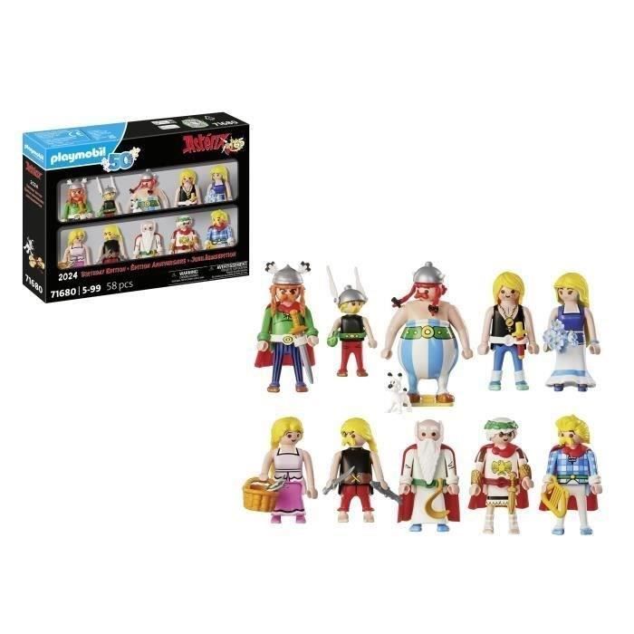 PLAYMOBIL 71680 Asterix, Cesare e i Galli Indomabili, Set Speciale con 10 personaggi di Asterix, Età 5+