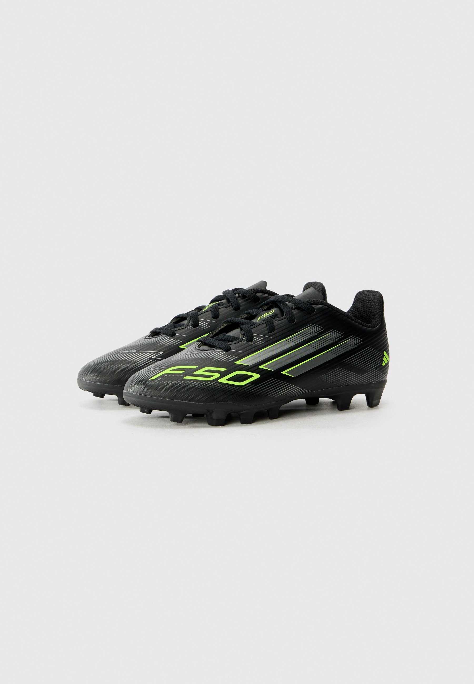 adidas Performance F50 CLUB UNISEX - Fotballsko for fast underlag - core black/iron coloured/lucid lemon