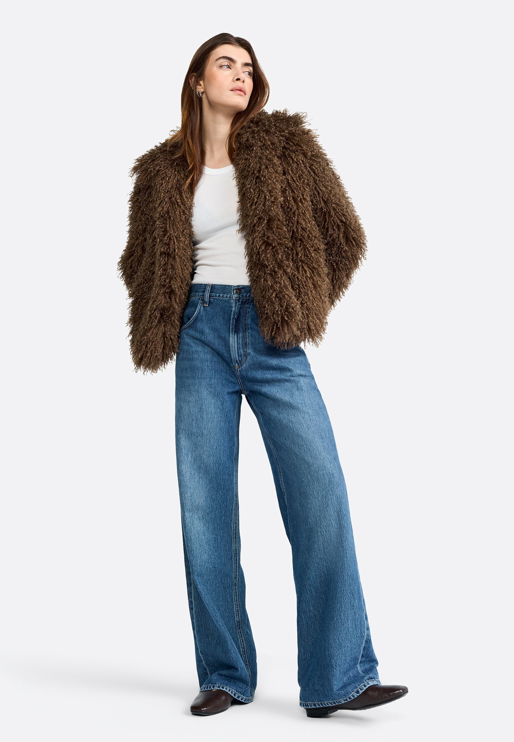 Rich & Royal Fleecejacke – dunkelbraun