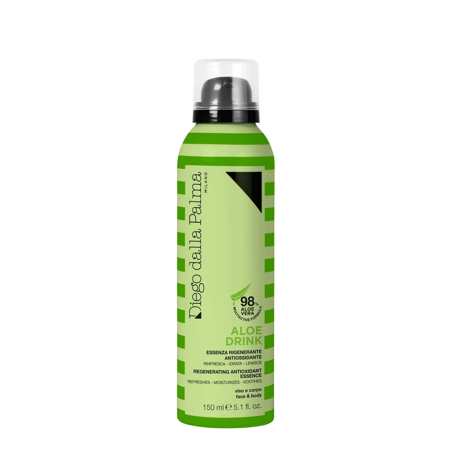 Aloe Aloe Drink Essenza Rigenerante Antiossidante - Acqua corpo doposole, Spray viso idratante, Fluido Corpo, Doposole viso