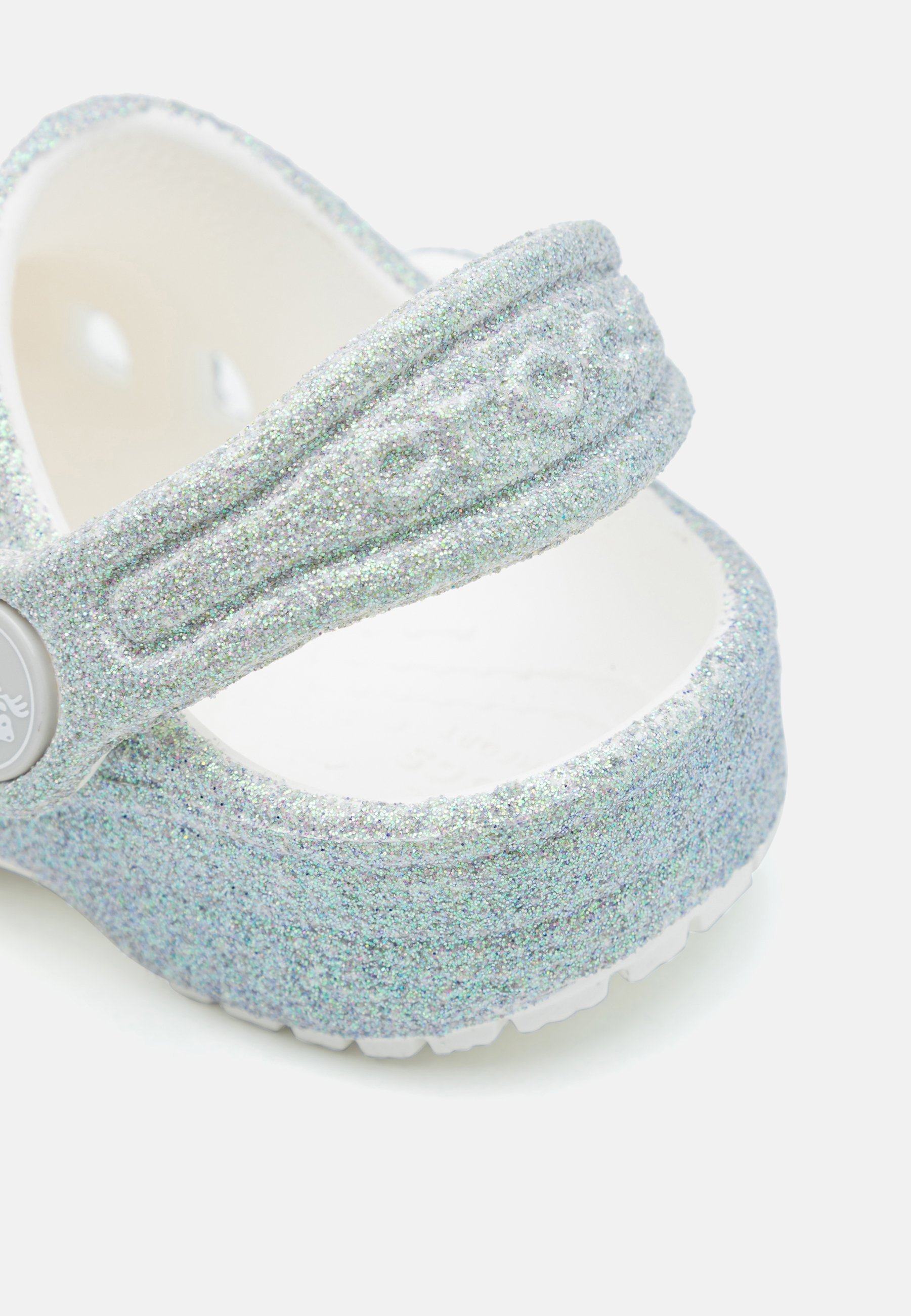Crocs CLASSIC IRIDESCENT GLITTER UNISEXE - Mules - blanches
