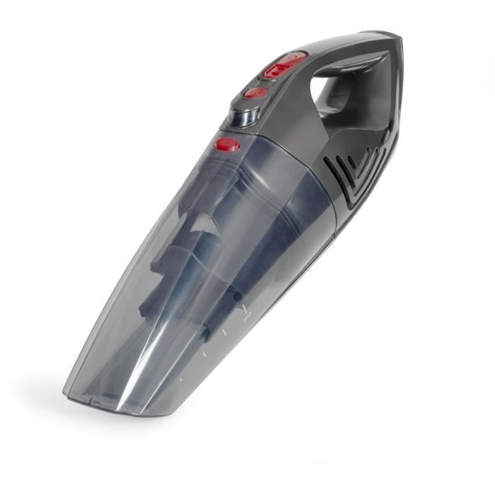 Aspirateur à main eau et poussières - LIVOO - DOH137R - 70 W - 2 en 1 - Filtre lavable - Réservoir 150 / 550 ml - Gris / Rouge