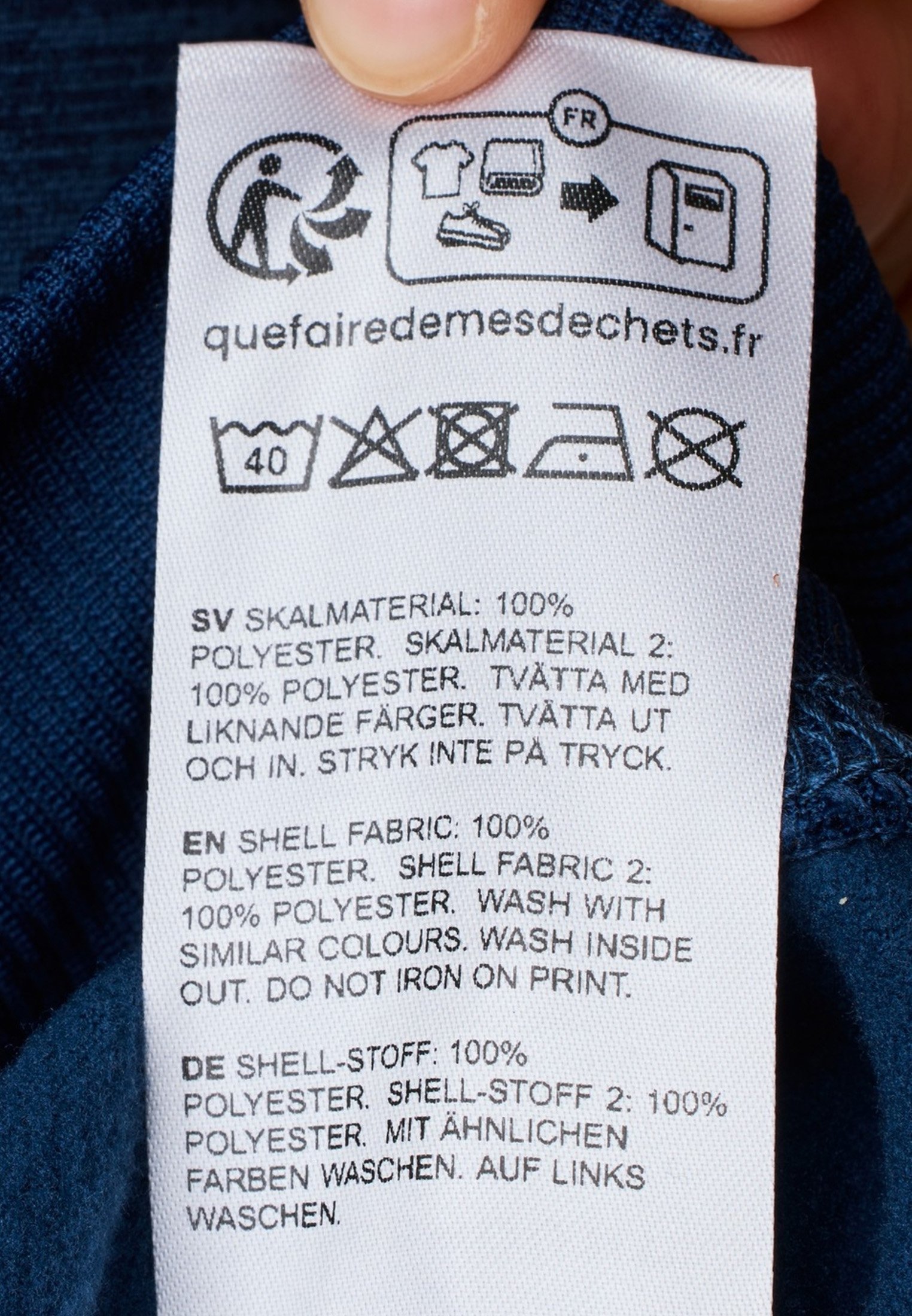Swedemount Hoodie - granatowy melanż jasnoniebieski