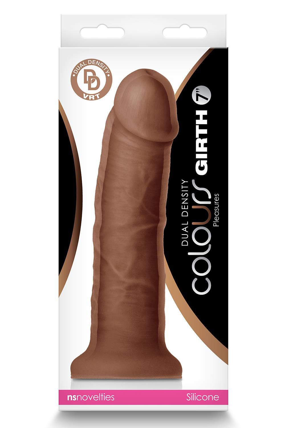 NS Novelties Dildo cu densitate dublă, circumferință de 7 inch, maro