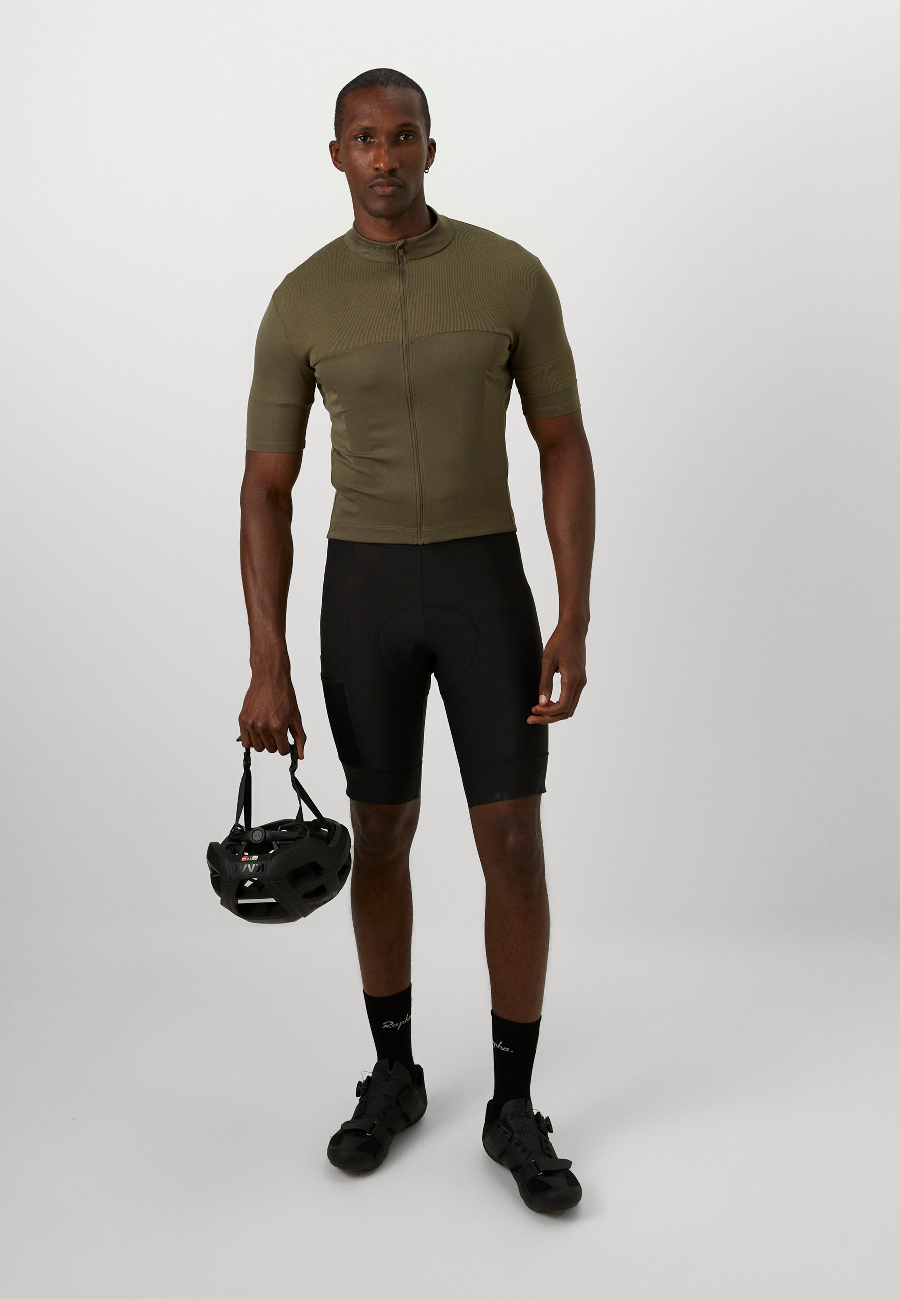 Pantaloncini con bretelle da uomo Rapha - neri