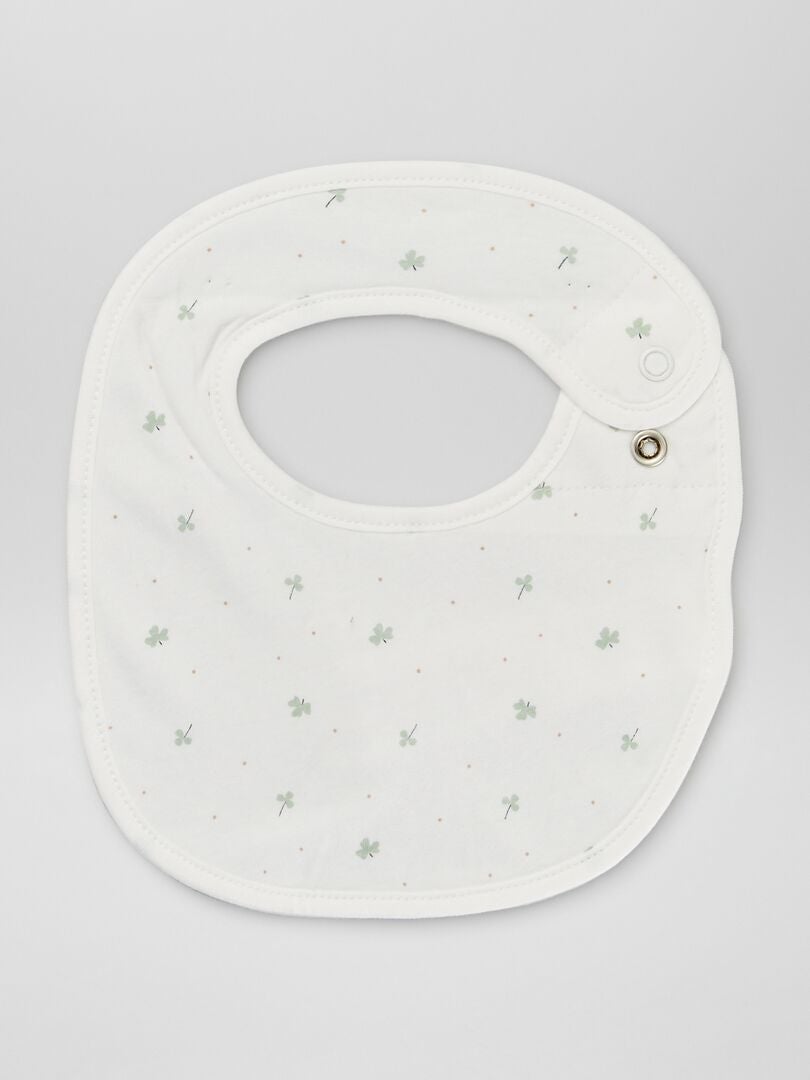 Set van 3 jersey slabbetjes - WIT