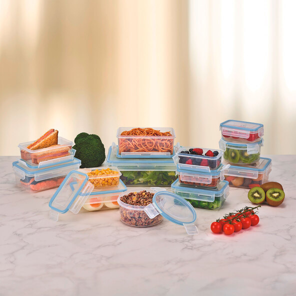 Set van 13 voedselbewaarcontainers, blauw