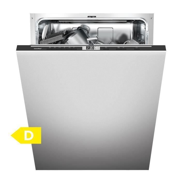 Comfee Built-in Dishwasher 60cm, 14 Place Settings, 44dB, 8 Programs, White - Energy Class D