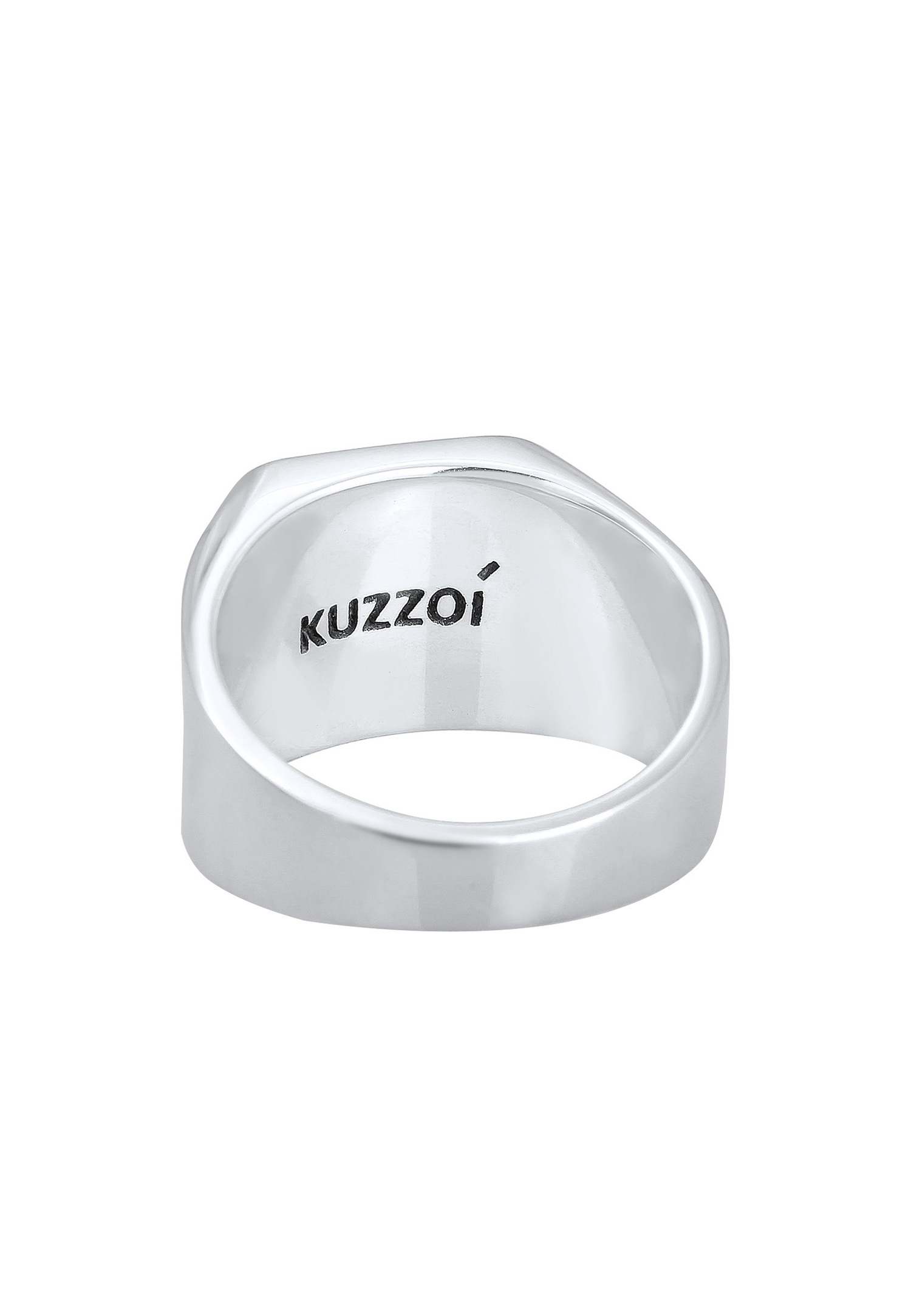 KUZZOI Chevalière Flèche Base Mat Bague Homme-(925/1000) Argent
