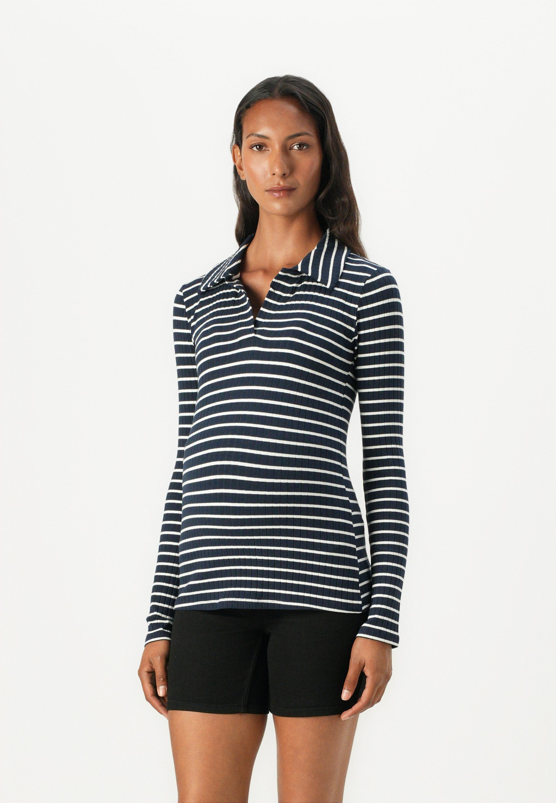 Vero Moda Umstandsmode VMMSEA - Poloshirt - Marineblau/Schneeweiß