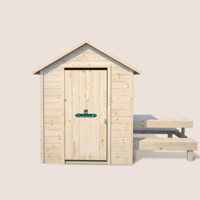 Cabane en bois avec table pique-nique TIANA