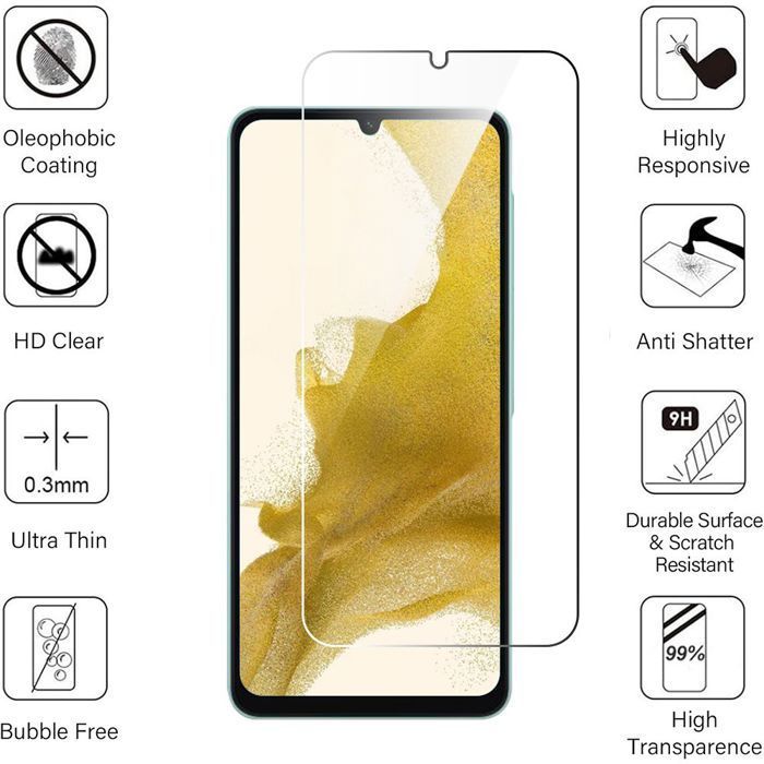 Gehärtetes Glas – BOOLING – für Samsung Galaxy A17 – Stoßfest – Kratzfest – Transparent
