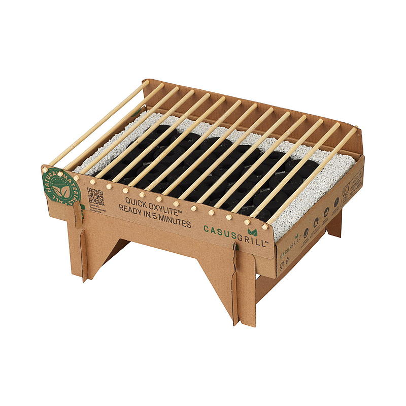 Engångsgrill 100 % biologiskt nedbrytbar