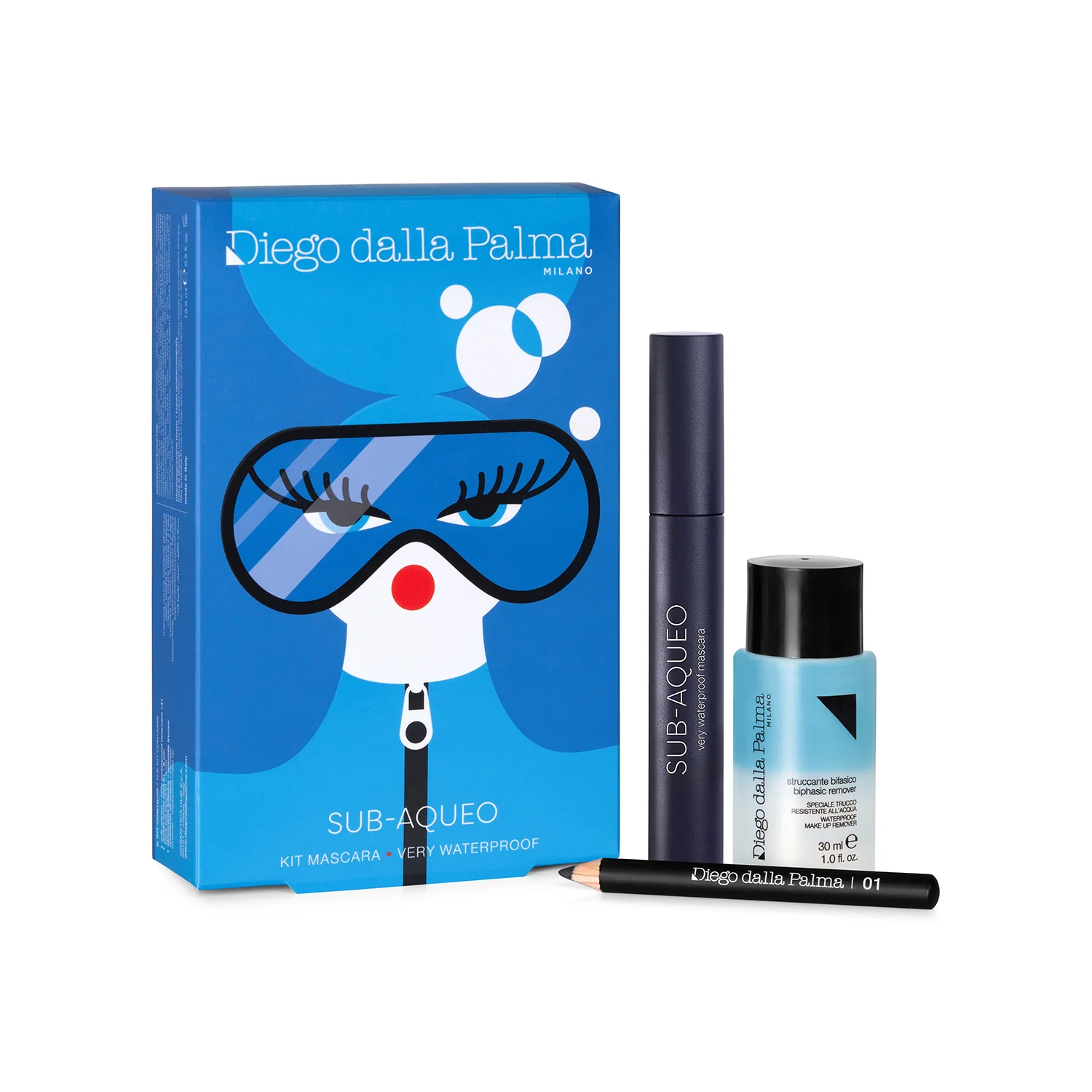 Occhi Kit Mascara Subaqueo 2025 - Cofanetto Make Up, Mascara Waterproof