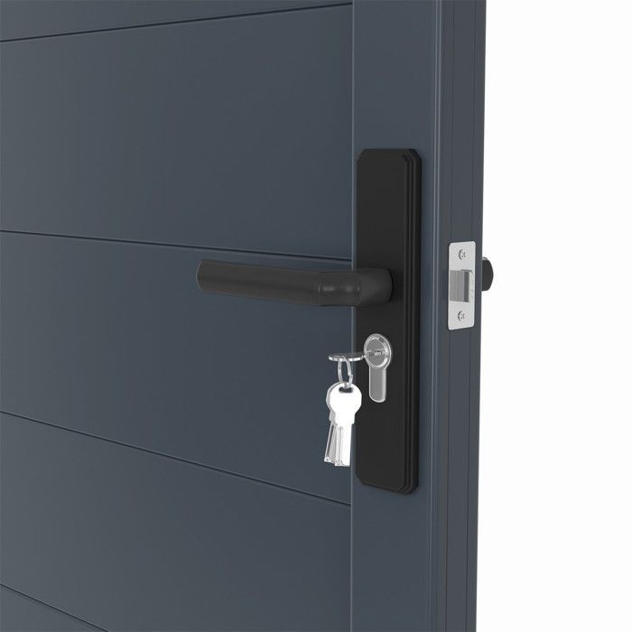 IDMARKET Gate 100x180 cm in anthracite grey aluminium