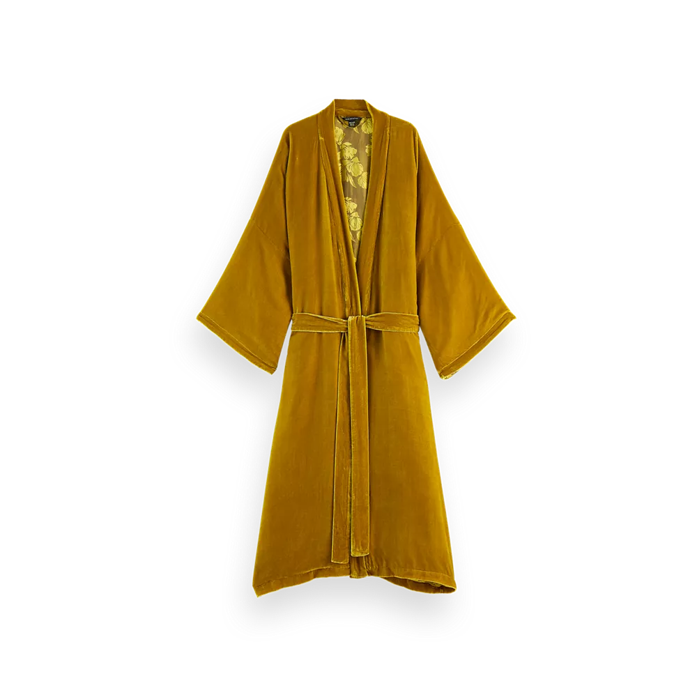 Kimono largo de terciopelo de seda viscosa de la colección Saigon de House of Rituals