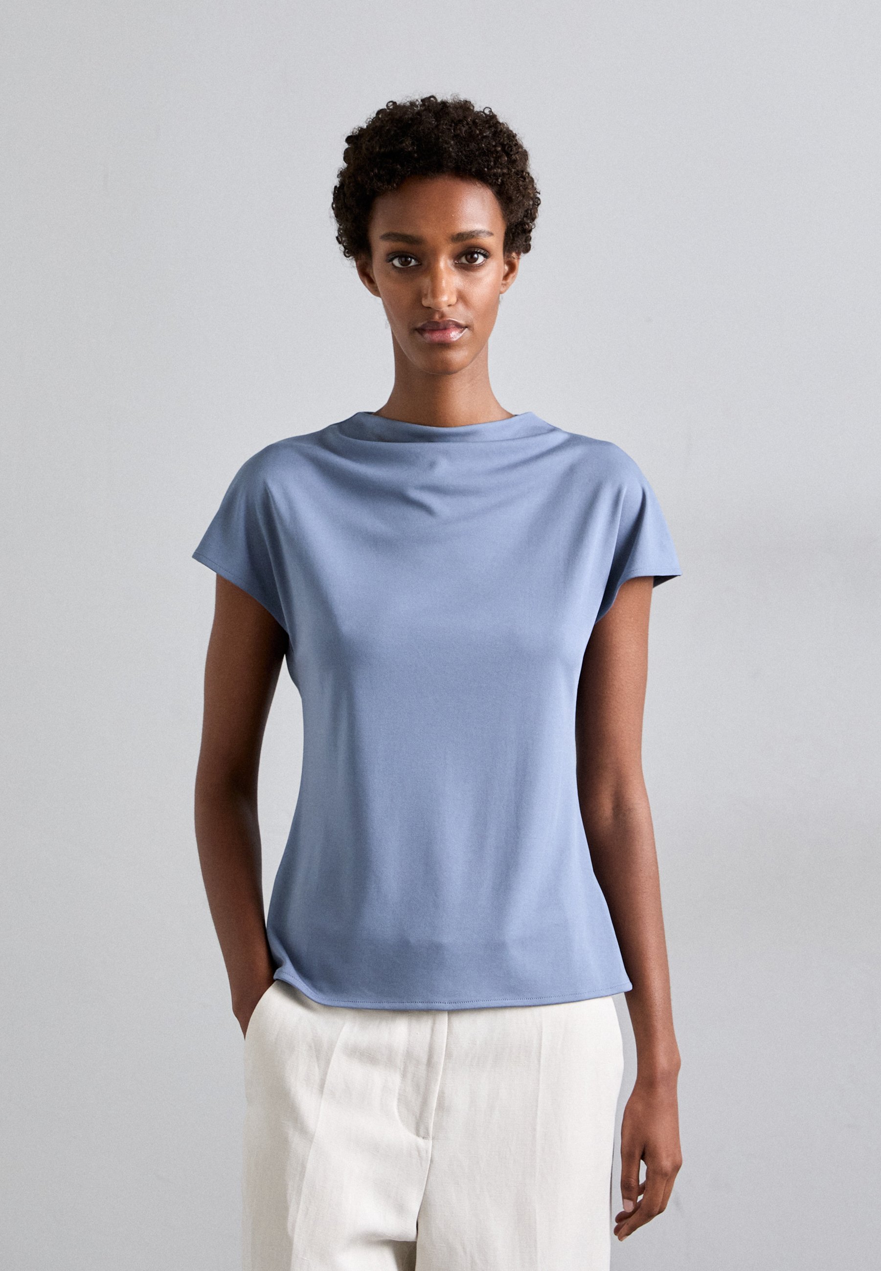 Tiger of Sweden ALITTA - Tricou simplu - albastru mat
