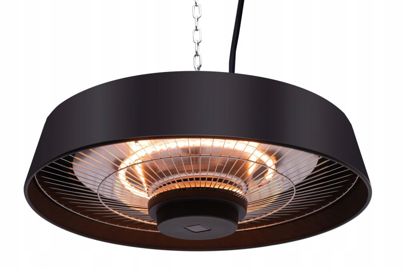 Promiennik Wenus Lampa Grzewcza Cieplna Wisząca Czarna IR 2000W Grzejnik