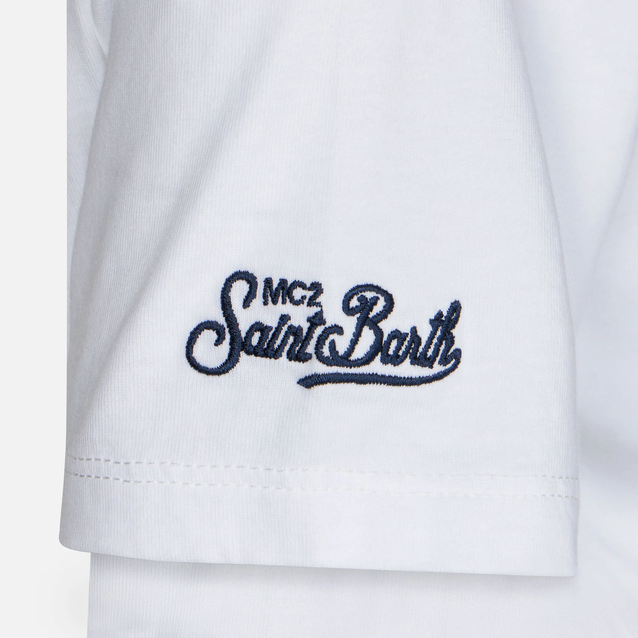 T-shirt da bambino in cotone con stampa Surfer in St. Barth