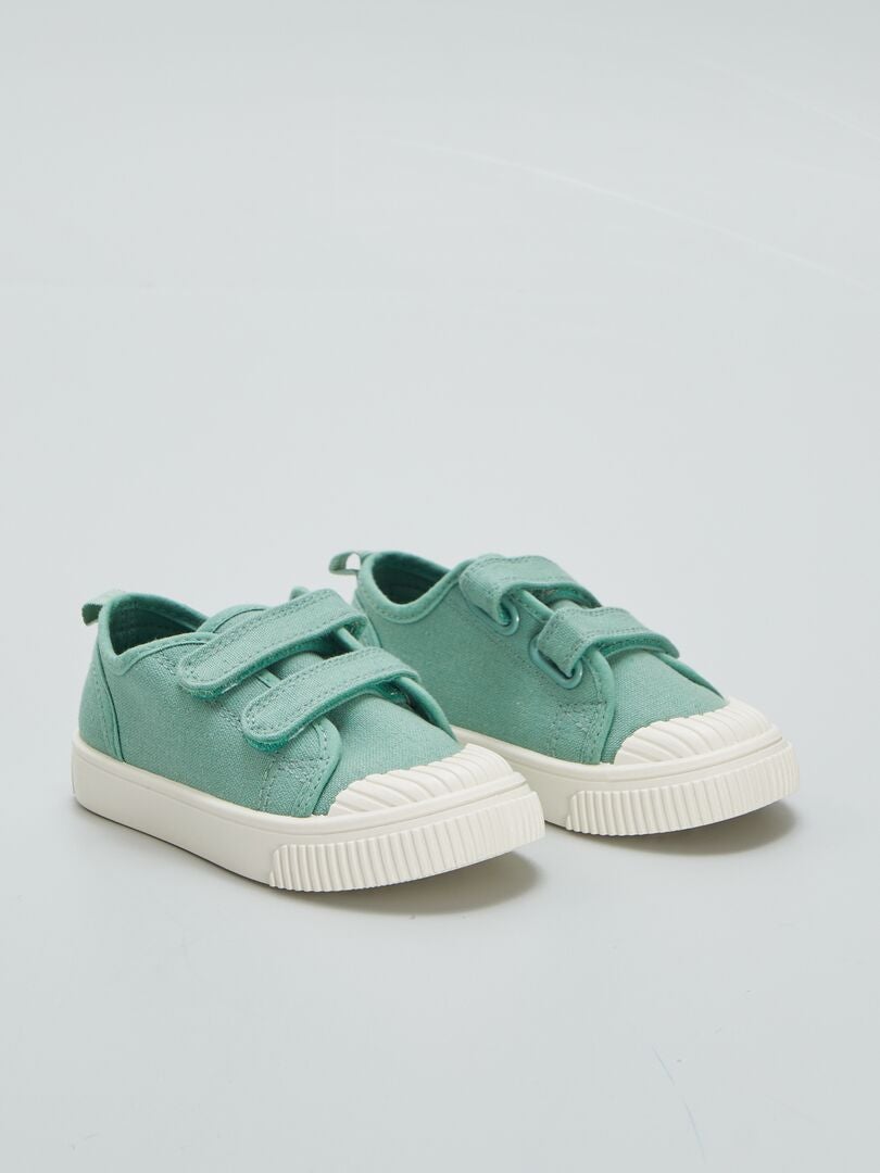 Tênis de cano baixo com fecho de velcro - AZUL