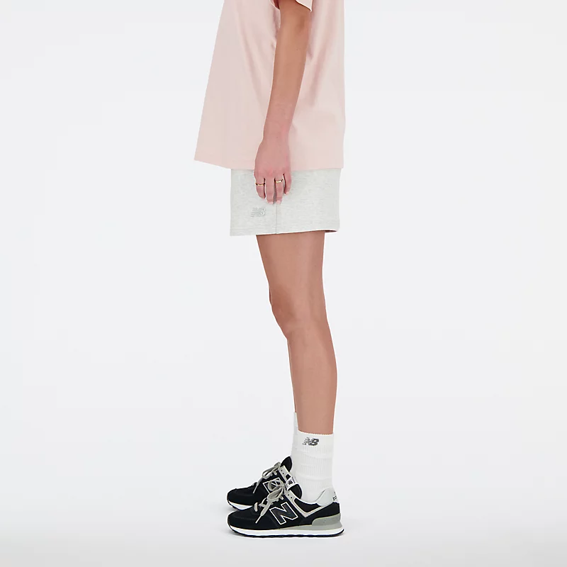 Pantaloni scurți sport din țesătură terry pentru femei - ASH HEATHER