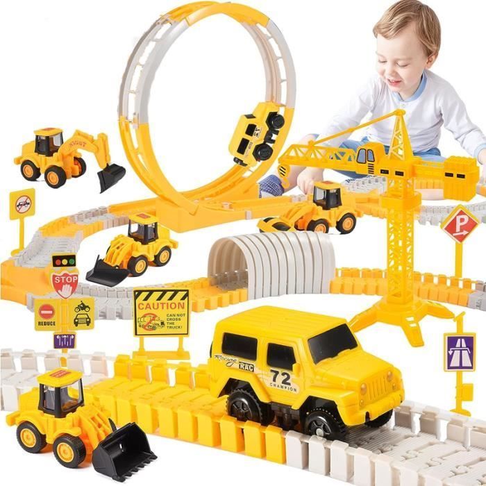 ZGEER ETC Macchina da corsa giocattolo - 460 pezzi - Tunnel a 360° - Piste flessibili