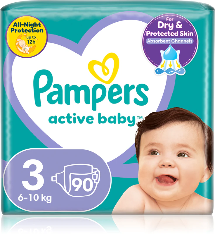 Fraldas descartáveis Pampers Active Baby tamanho 3