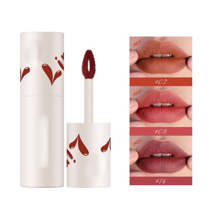 Lucidalabbra opaco effetto velluto, rossetto leggero, cosmetico non appiccicoso, tinta labbra a lunga durata e impermeabile, trucco TSLM1